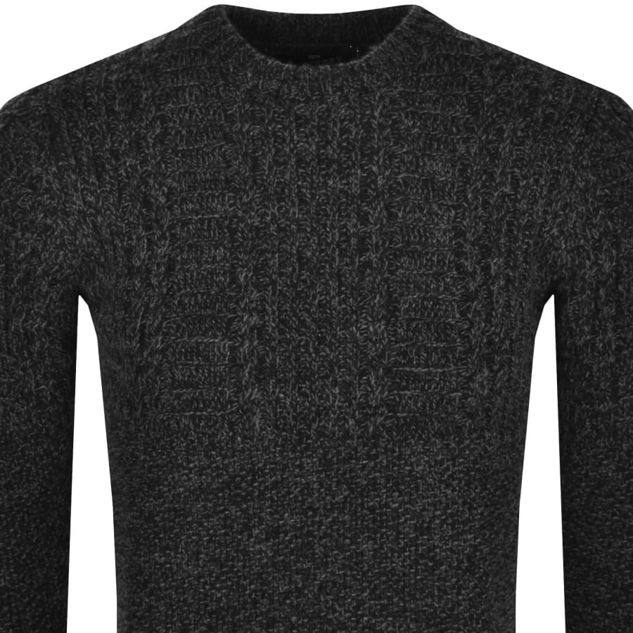 Superdry black sweater hot sale